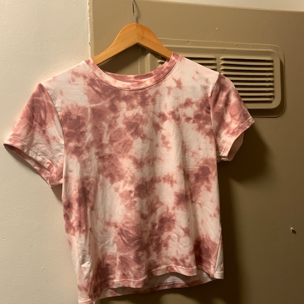 Pink Tie Dyed Crop Top
